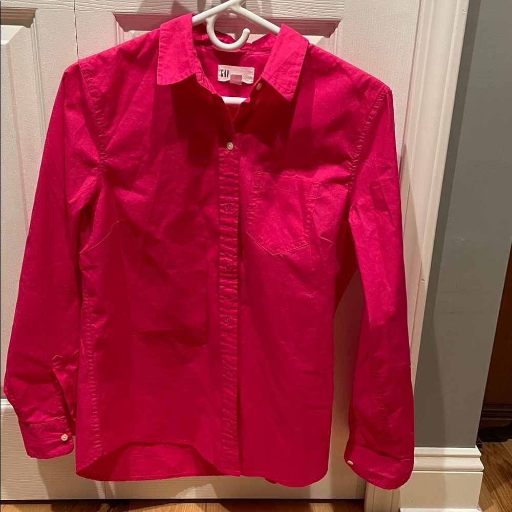 GAP Vibrant Pink Collared Shirt